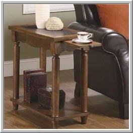 Side Table with Pull Out Shelf