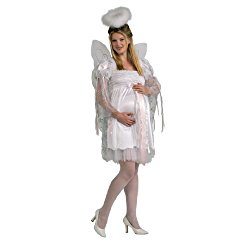 Rubies Costume Mommy To Be Maternity Angel Costume White One Size