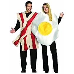 Rasta Imposta Bacon and Eggs Couples Costume White/Brown One Size