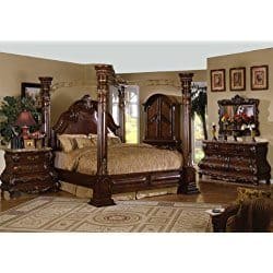 Inland Empire Furniture California King Size Crown Post Canopy Bed