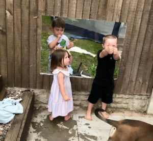 Toddler Pals Living Next Door Can Finally Play Together Again After Crafty Mom Installs Fence Window Toddler Pals Living Next Door Can Finally Play Together Again After Crafty Mom Installs Fence Window