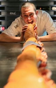 Chef Serves Up 6-Foot Sandwich for Friends to Enjoy While Maintaining Social Distance