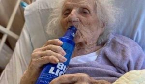 ‘Feisty’ 103-Year-old Grandma Celebrates COVID Recovery By Drinking an Ice Cold Bud Light