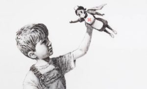 Banksy Drops Off Superhero Nurse Artwork at Hospital in UK With a Thank You Note Banksy Drops Off Superhero Nurse Artwork at Hospital in UK With a Thank You Note