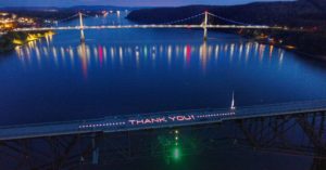 New York City Lights Up With Thank You Messages For Health Care Workers