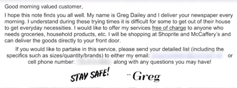 Greg Daily note