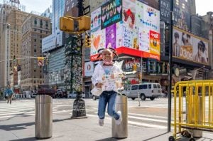 Adorable Artwork From These Small Kids Shows Up On Times Square Billboard to Thank Essential Workers